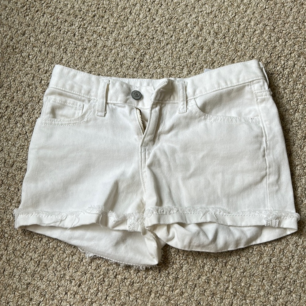 White denim shorts